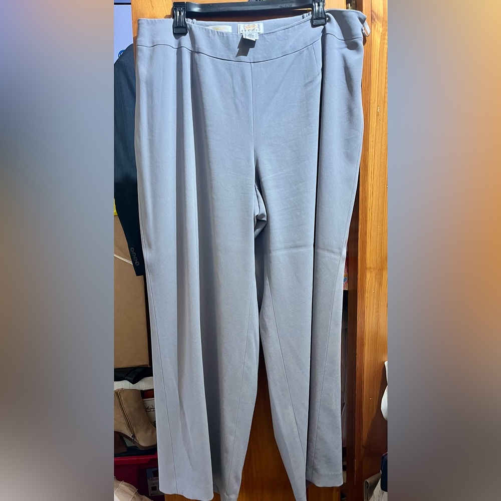 Talbots Light Gray Wide-Leg Trousers